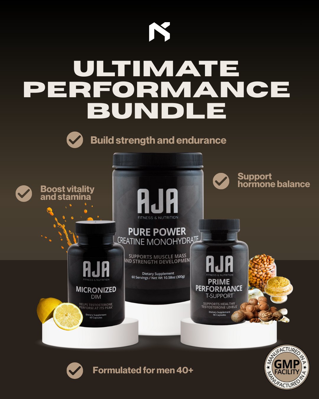 Ultimate Performance Bundle - Creatine, DIM & T-Support for Men